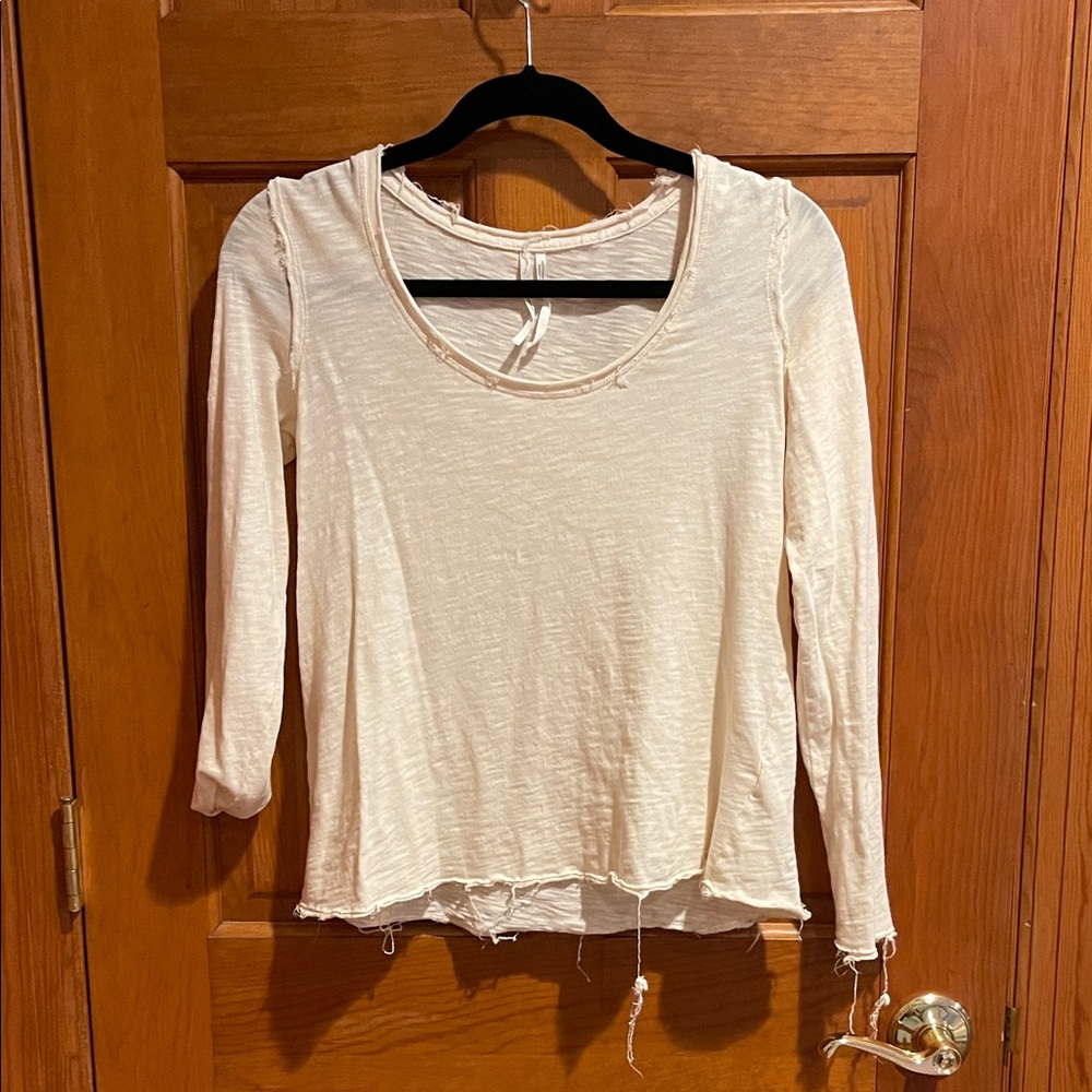 Anthropologie Off-White Textured Blouse